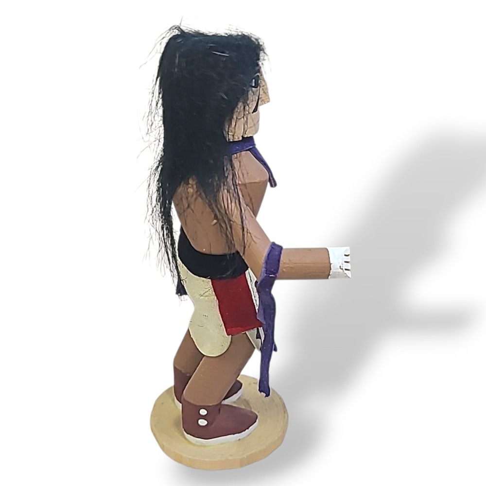 Mudhead Kachina Doll 6.5" Native American Carved Wood Signed KR 421-987 - Picture 3 of 4